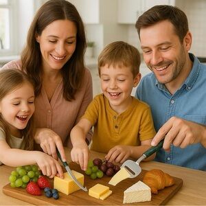 CREATIVE HOME 2pcs Verde Indio Marble Handles Cheese Slicer Cheese Knife#1005251